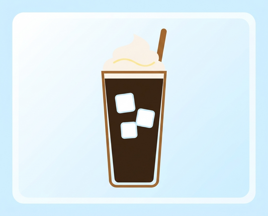 Illustration of Ca Phe Muoi Da, Vietnamese salted coffee, with whipped salted cream on top