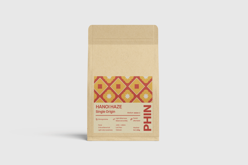Hanoi Haze vietnamesischer Arabica Kaffee 200g Beutel – Vorderansicht
